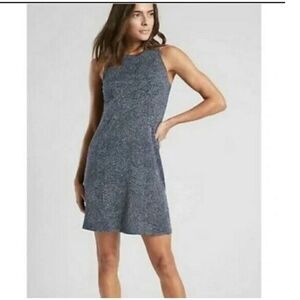 Athleta Santorini Thera Printed Dress in Mojave Laurel Olive Size XS